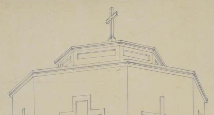 A Modernist Church Architectural Design By S Clapham photo for sale