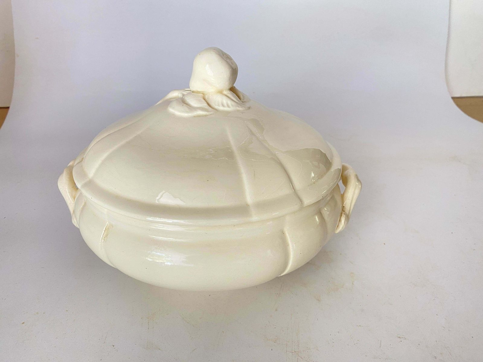 Ironstone Bowl Or Vide Poche White Colour Circa 19th Century France Sarreguemines photo vinterior
