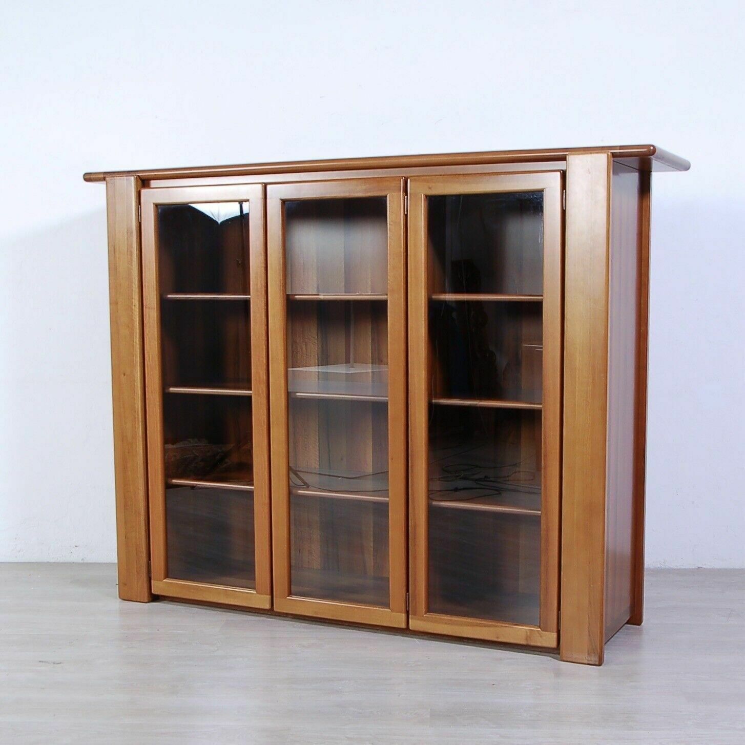Sapporo Display Cabinet With Three Doors In Walnut, Design Mario Marenco For Mobilgirgi, 1970s photo furniture