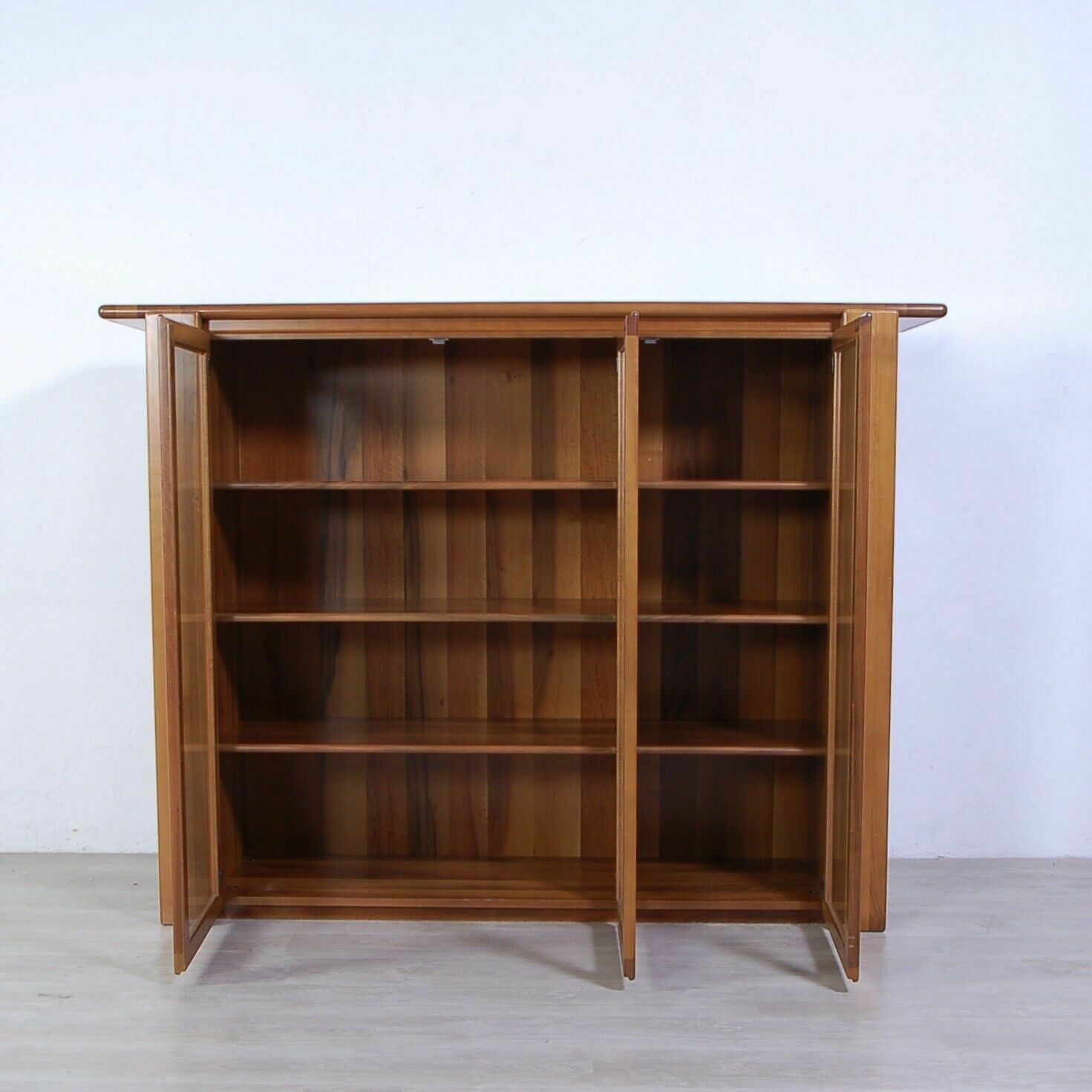 Sapporo Display Cabinet With Three Doors In Walnut, Design Mario Marenco For Mobilgirgi, 1970s photo buy