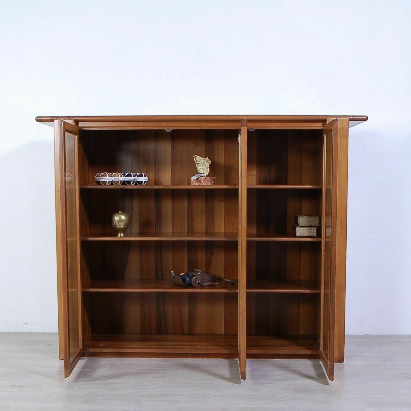 Sapporo Display Cabinet With Three Doors In Walnut, Design Mario Marenco For Mobilgirgi, 1970s photo vintage