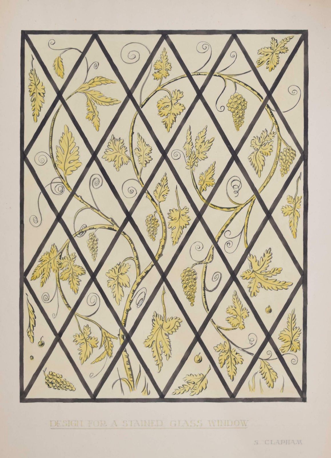 Arts And Crafts Stained Glass Window Design By S Clapham