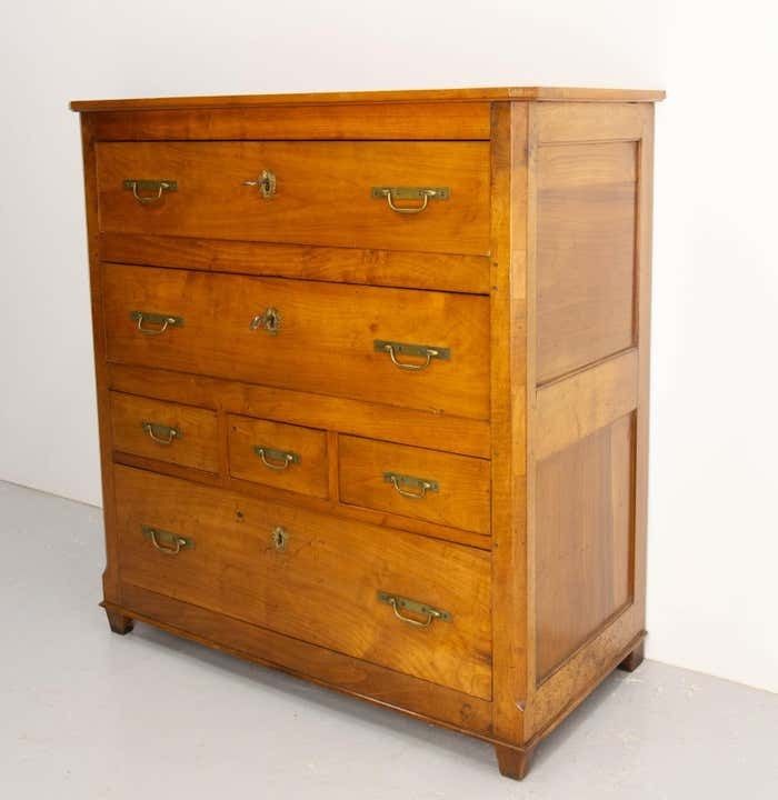 19th Century Buffet Secretaire, Escritoire Cabinet Cherrywood, France photo 2394.0