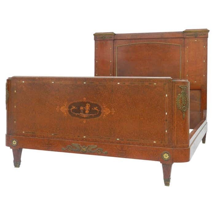 Antique Empire Bed Us Queen Uk King Size French 19th Century