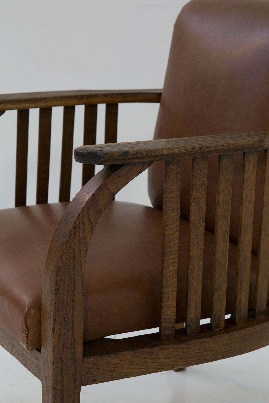 Furniture Vintage Armchairs Attr. Jocob & Josef Kohn In Leathers photo