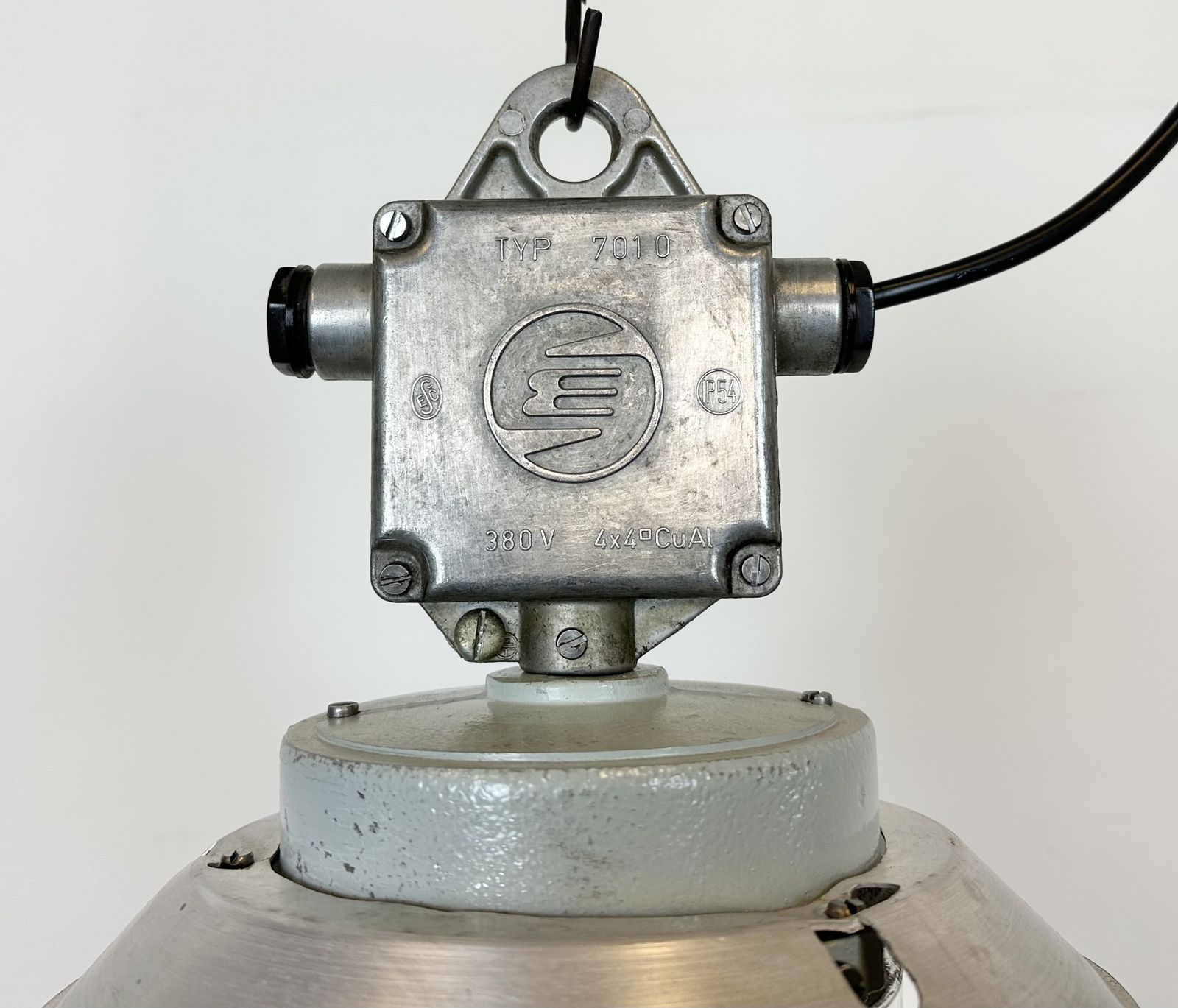 Industrial Aluminium Light With Clear Glass Cover From Elektrosvit, 1970s, 4x photo Lighting