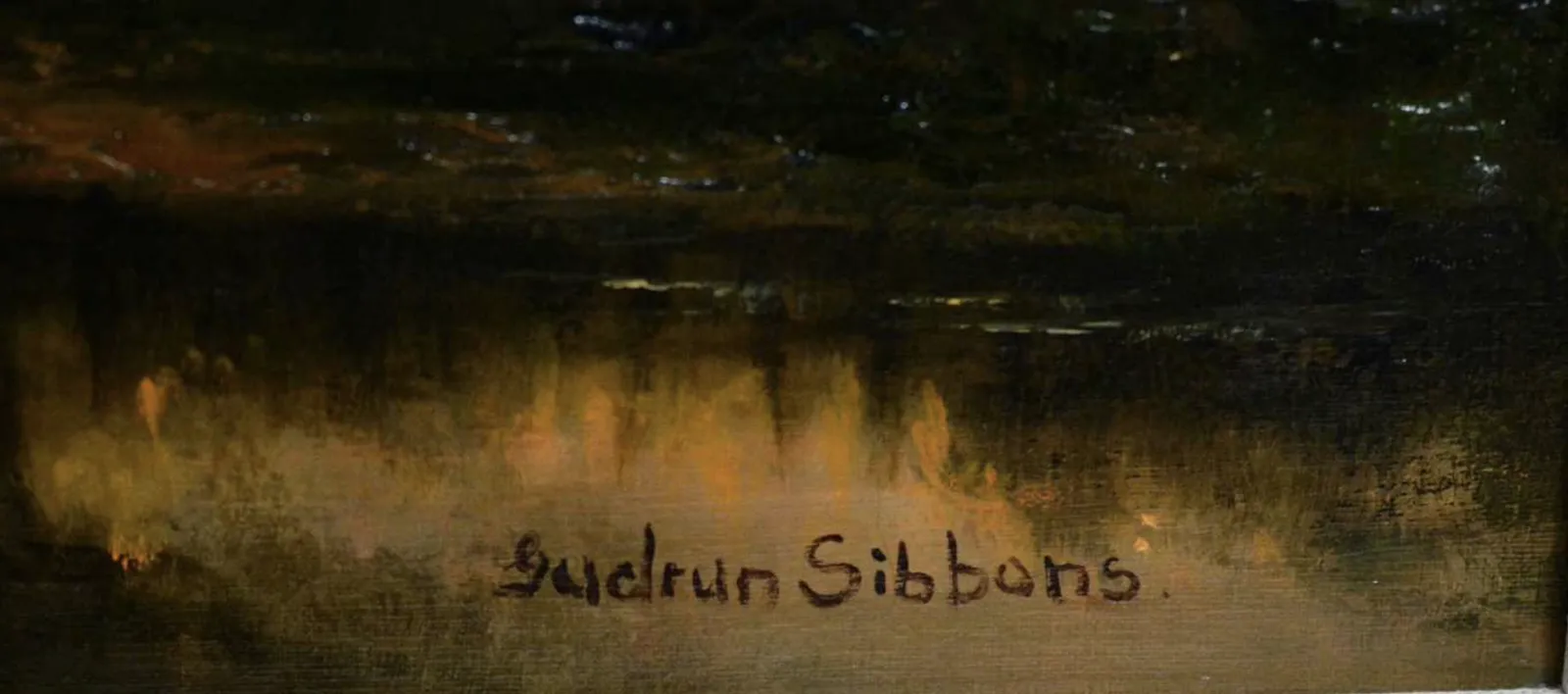Gudrun Sibbons Oil Painting, 1960s photo furniture
