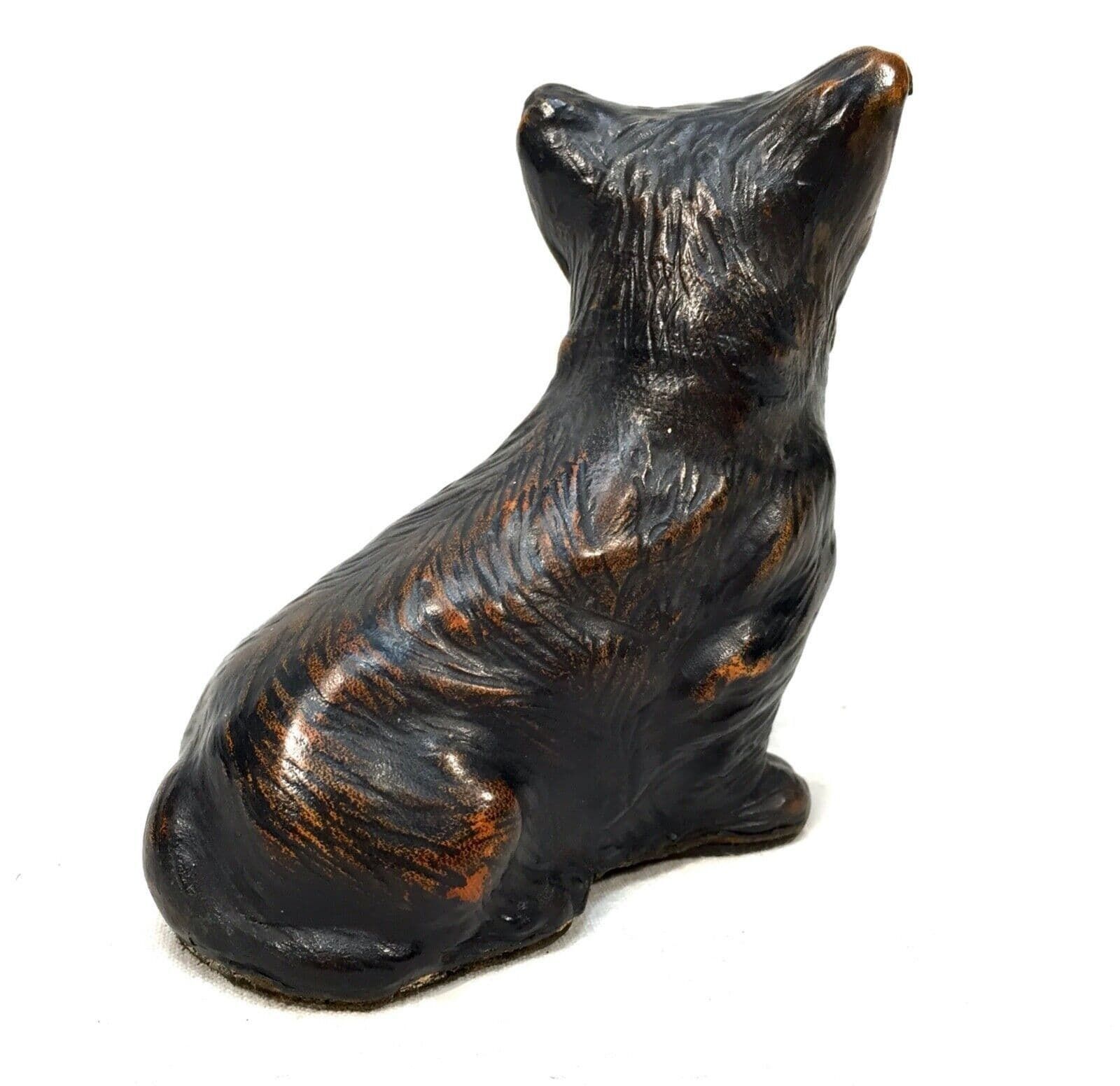 Antique Leather Figurine Of A Terrier Dog By H. E. Jackman Patron To The Queen photo Home Decor