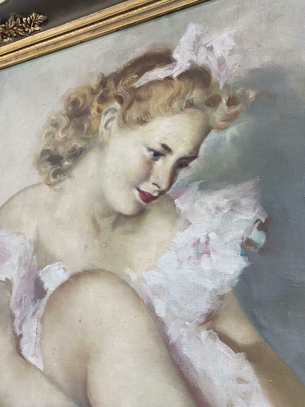 Antique Oil Painting "Ballerina" Signed Pal Fried photo vintage