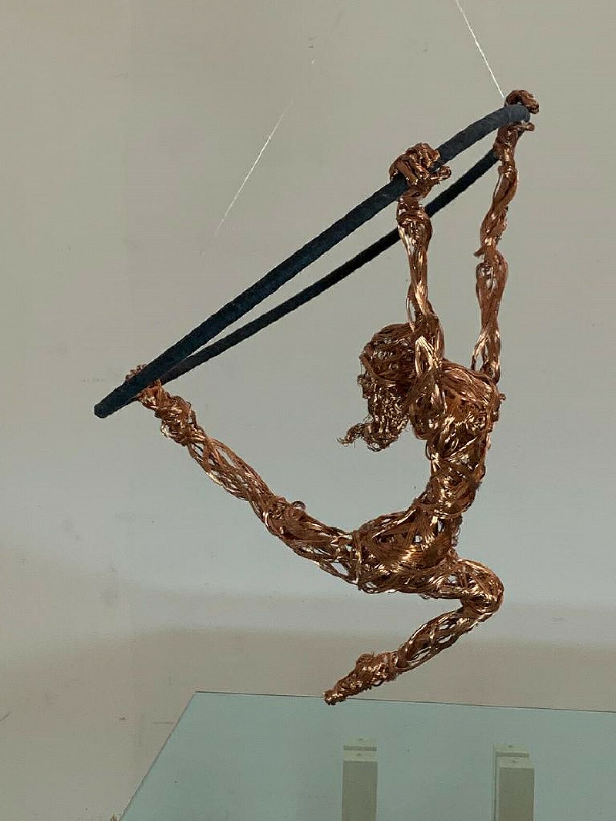 Maria Vittoria Urbinati, Acrobat Woman, Copper Wire Sculpture, 2010 photo vintage