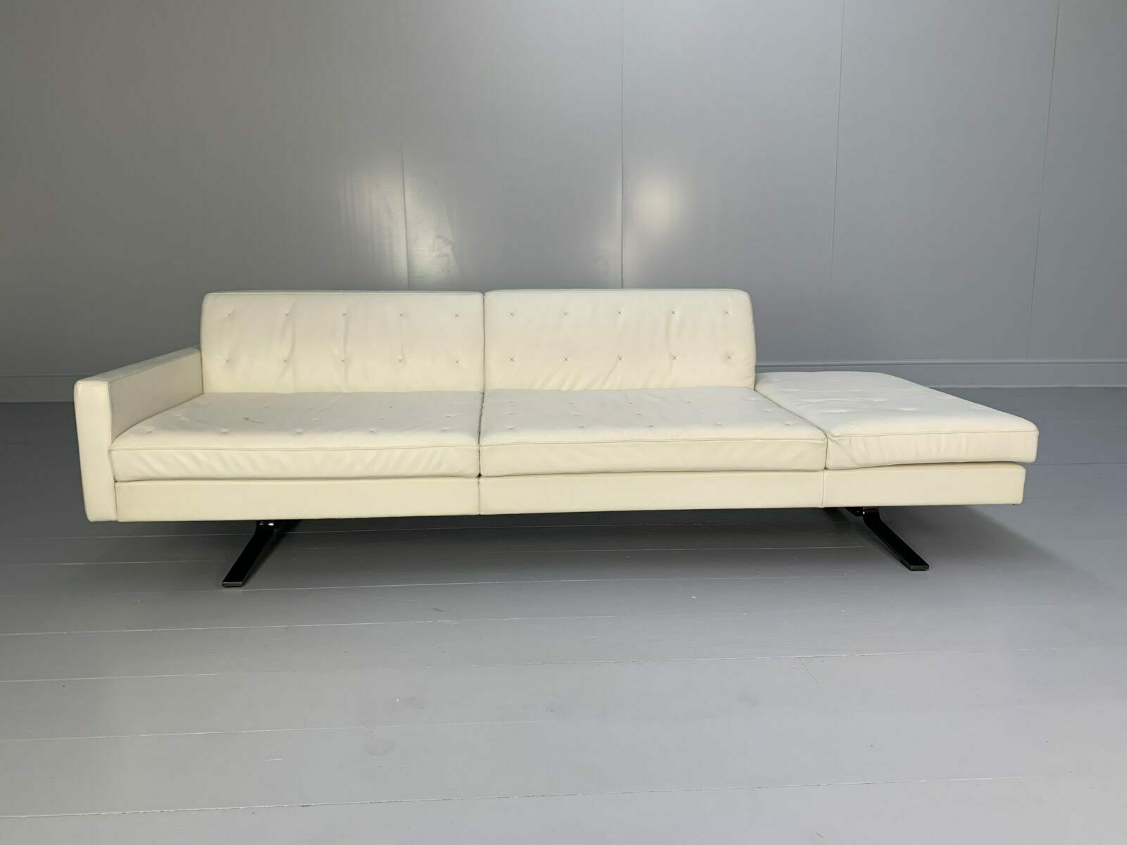 Poltrona Frau “Kennedee” 3 Seat Sofa – In Ivory “Pelle Frau” Leather photo for sale