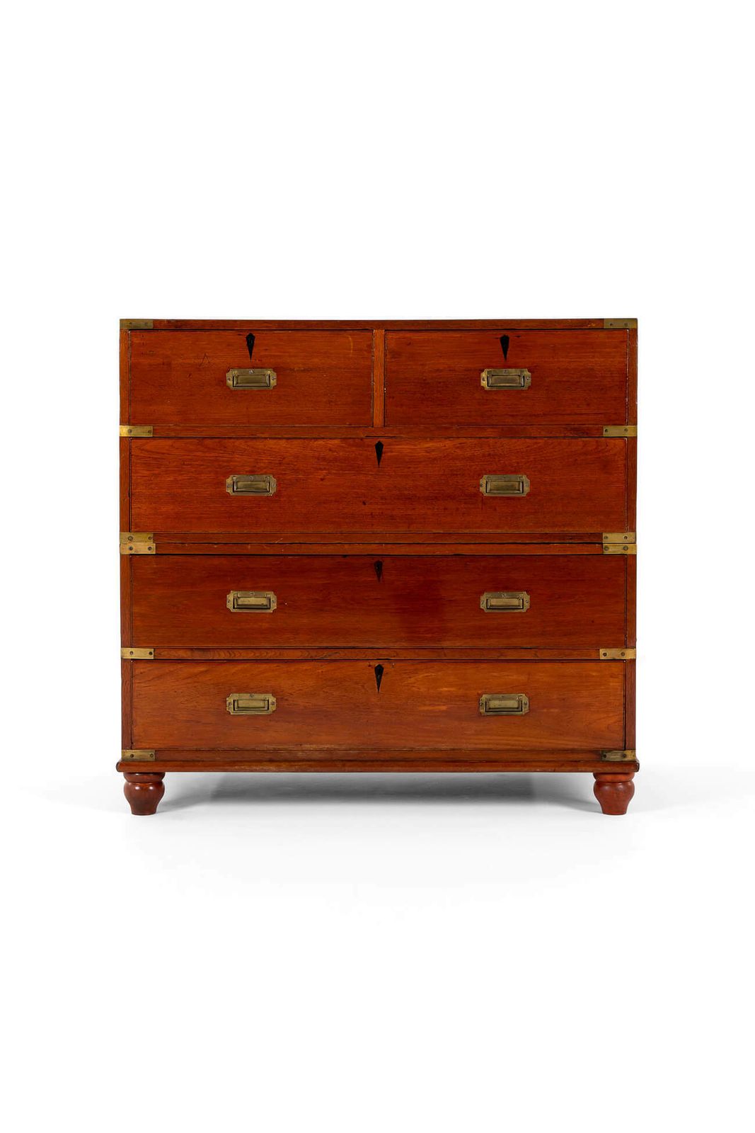 19th Century Teak Campaign Chest