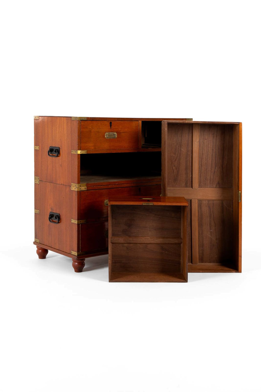 photo for sale 19th Century Teak Campaign Chest