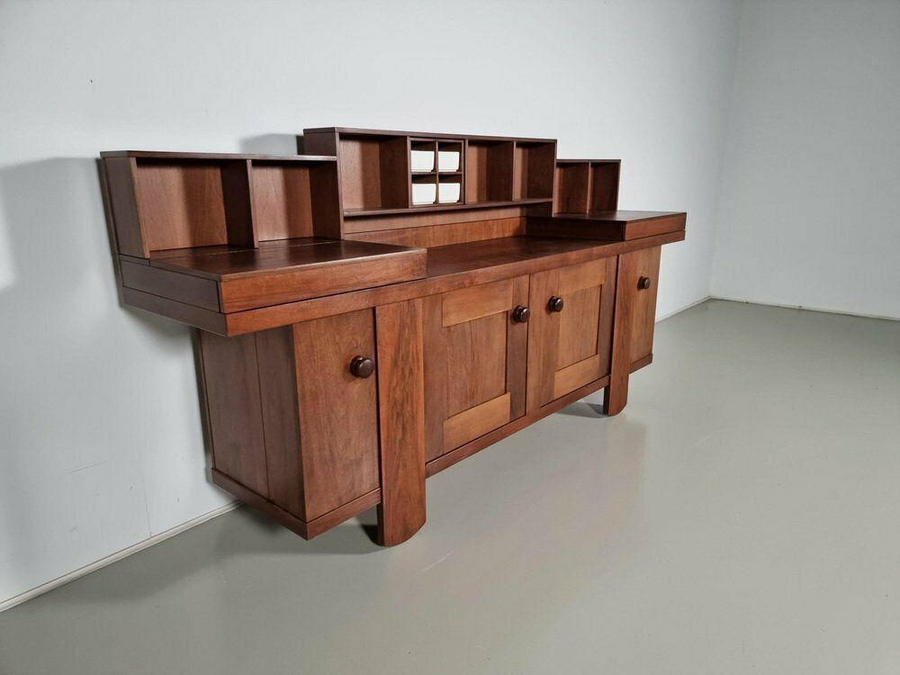 Large Buffet In Walnut Wood By Silvio Coppola For Bernini, 1960s photo for sale