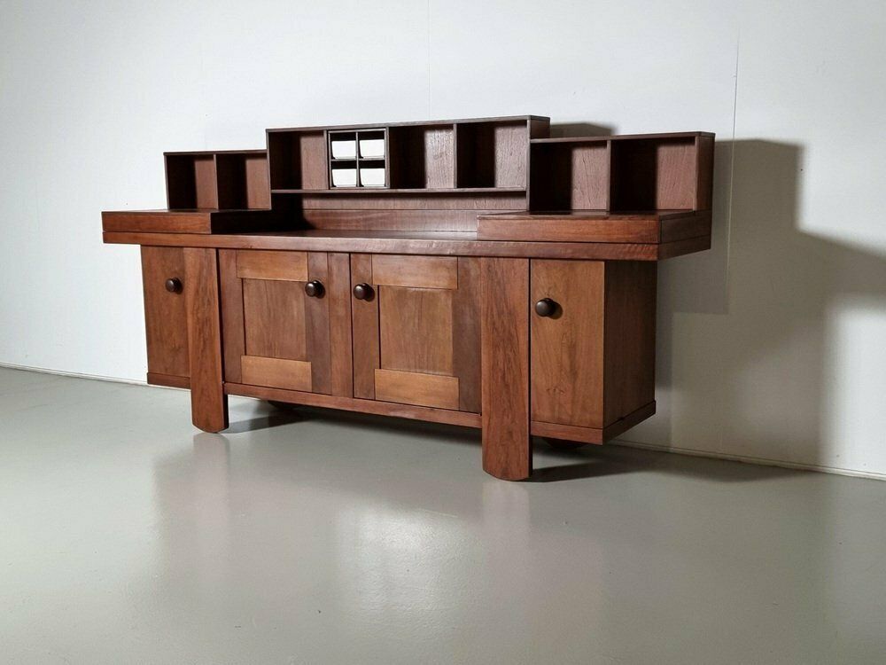 Large Buffet In Walnut Wood By Silvio Coppola For Bernini, 1960s photo Furniture
