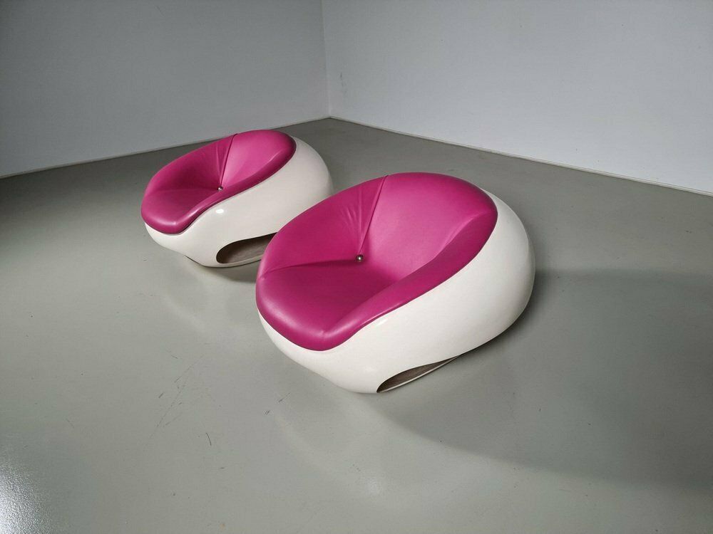 Fiberglass Pod Lounge Chairs By Mario Sabot, 1960s, Set Of 2 photo vinterior