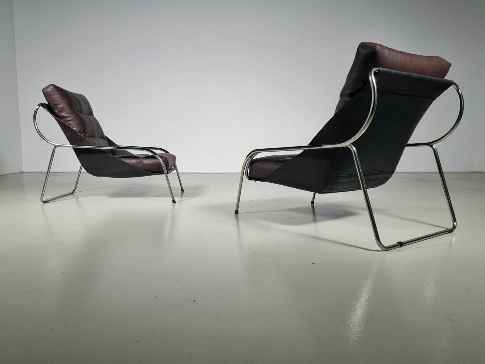 First Edition Maggiolia Lounge Chairs For Zanotta Attributed To Marco Zanuso, Italy, 1950s, Set Of 2 photo for sale