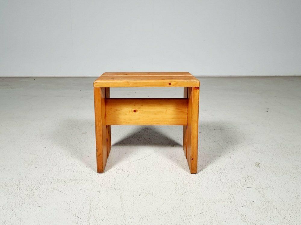 Pinewood Stool For Les Arcs Attributed To Charlotte Perriand, France, 1968 photo furniture