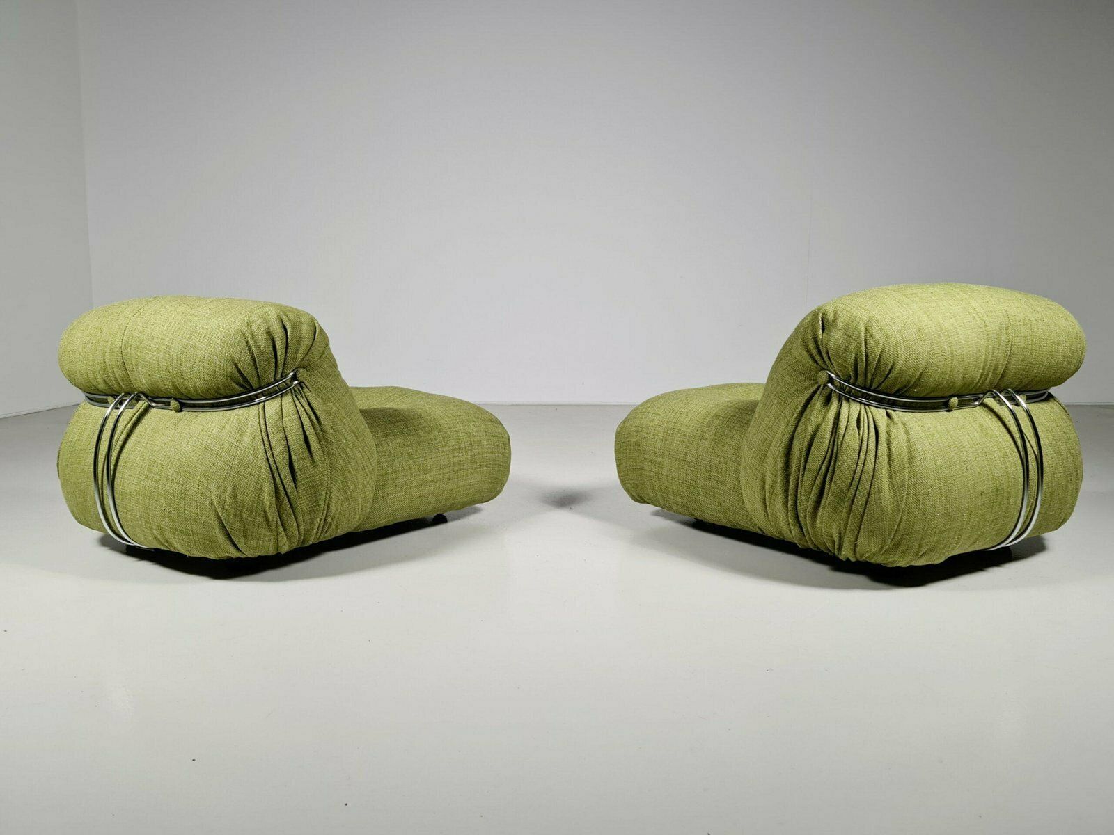 Green Soriana Lounge Chairs By Afra & Tobia Scarpa For Cassina, 1970s, Set Of 2 photo vinterior