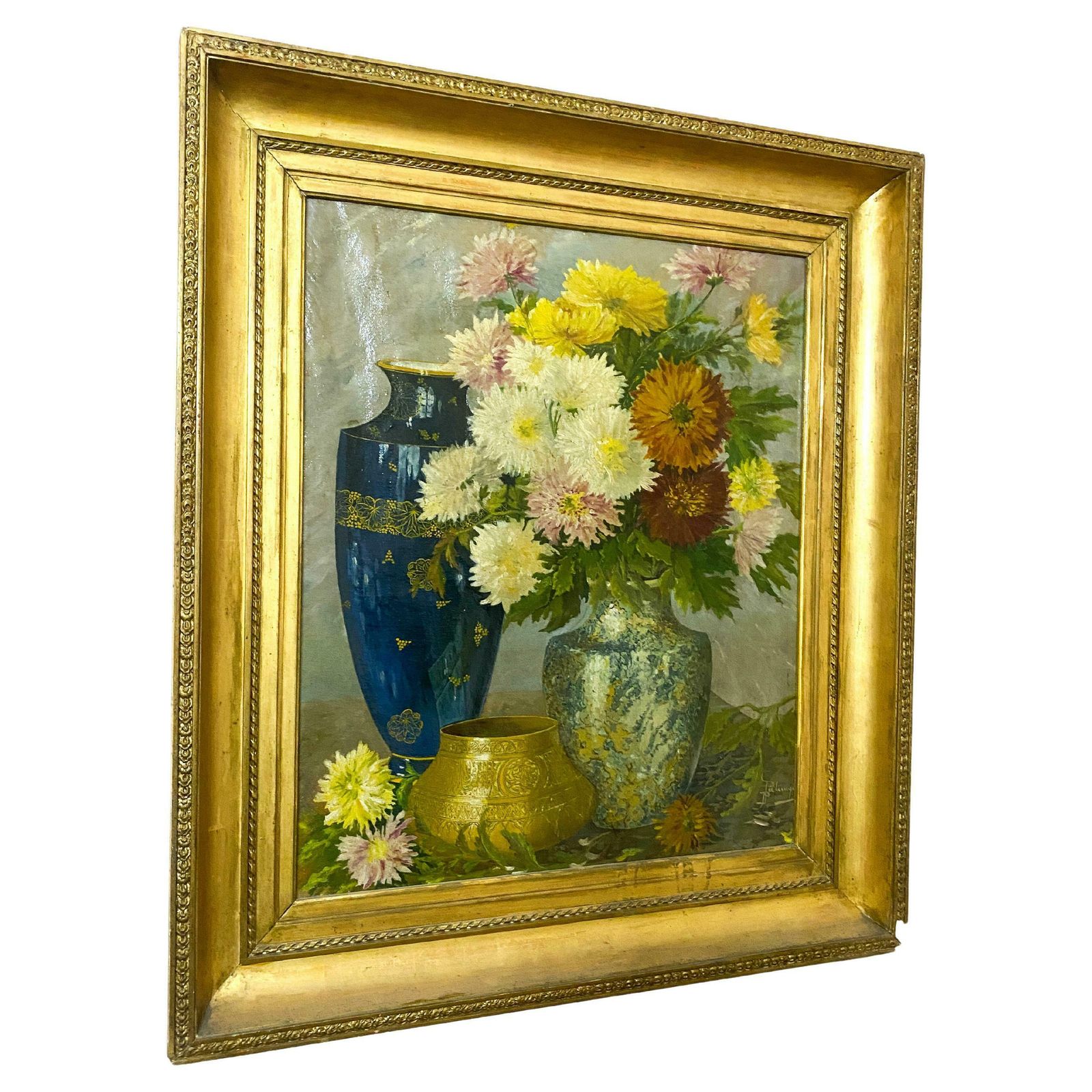 Oil Painting "Still Life" Signed France 1950s
