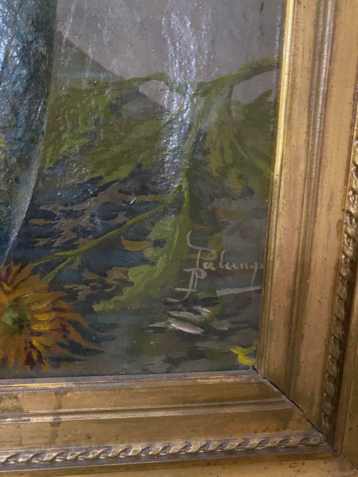 Oil Painting "Still Life" Signed France 1950s photo 1062.0