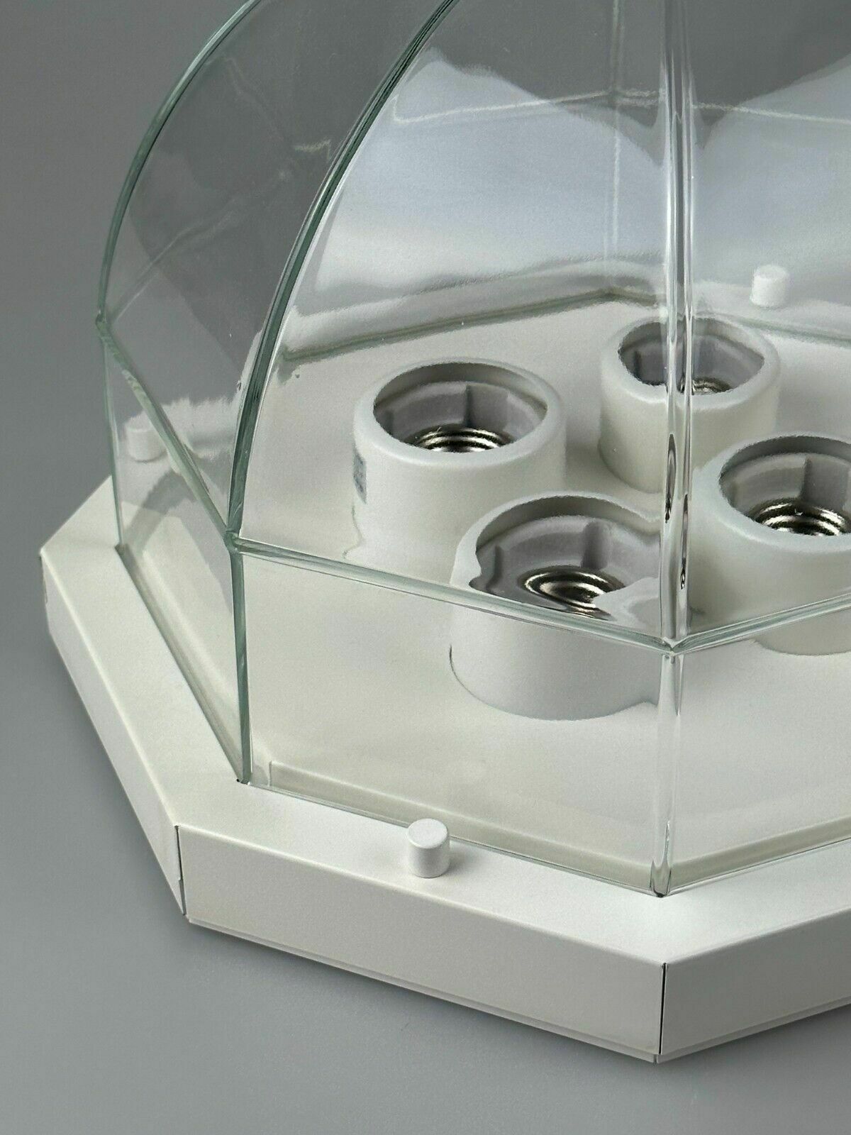 photo for sale 60s 70s Ceiling Lamp Glashütte Limburg Germany Plafoniere Glass & Metal