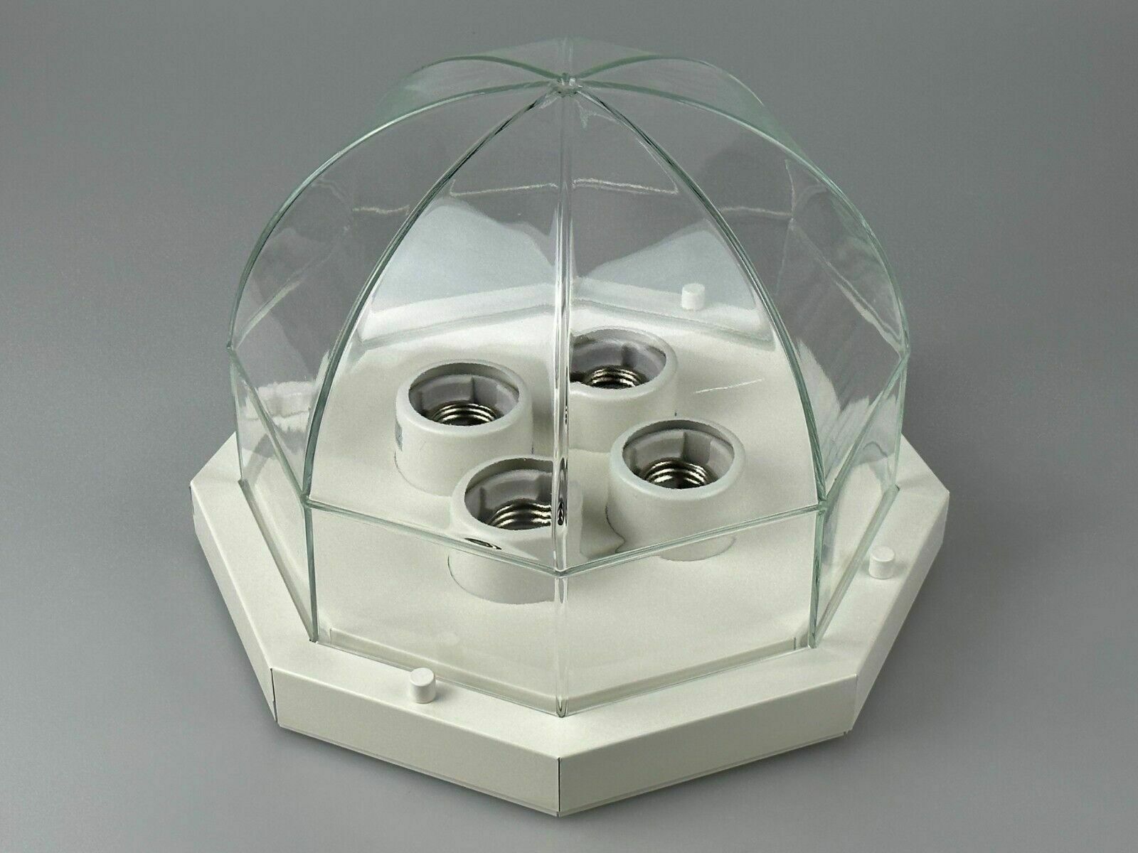 photo vinterior 60s 70s Ceiling Lamp Glashütte Limburg Germany Plafoniere Glass & Metal