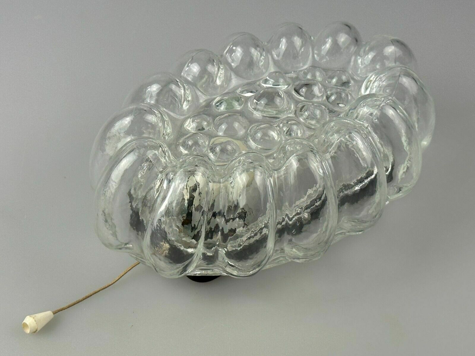 60s 70s Wall Lamp Made Of Glass & Metal Bubble Wall Sconce Space Age Design photo 173.0