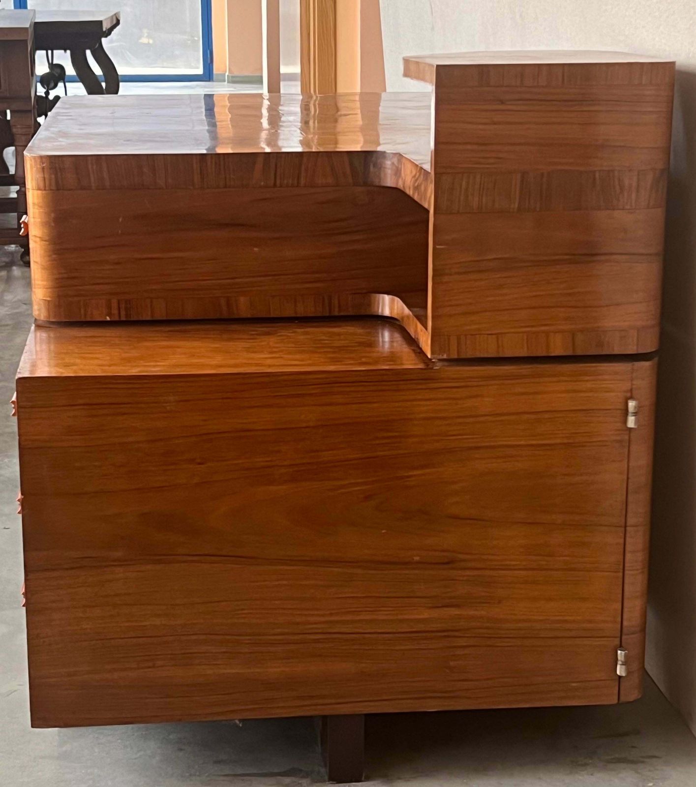 21949.0 Art Deco Desk Table With Two Faces And Two Levels photo