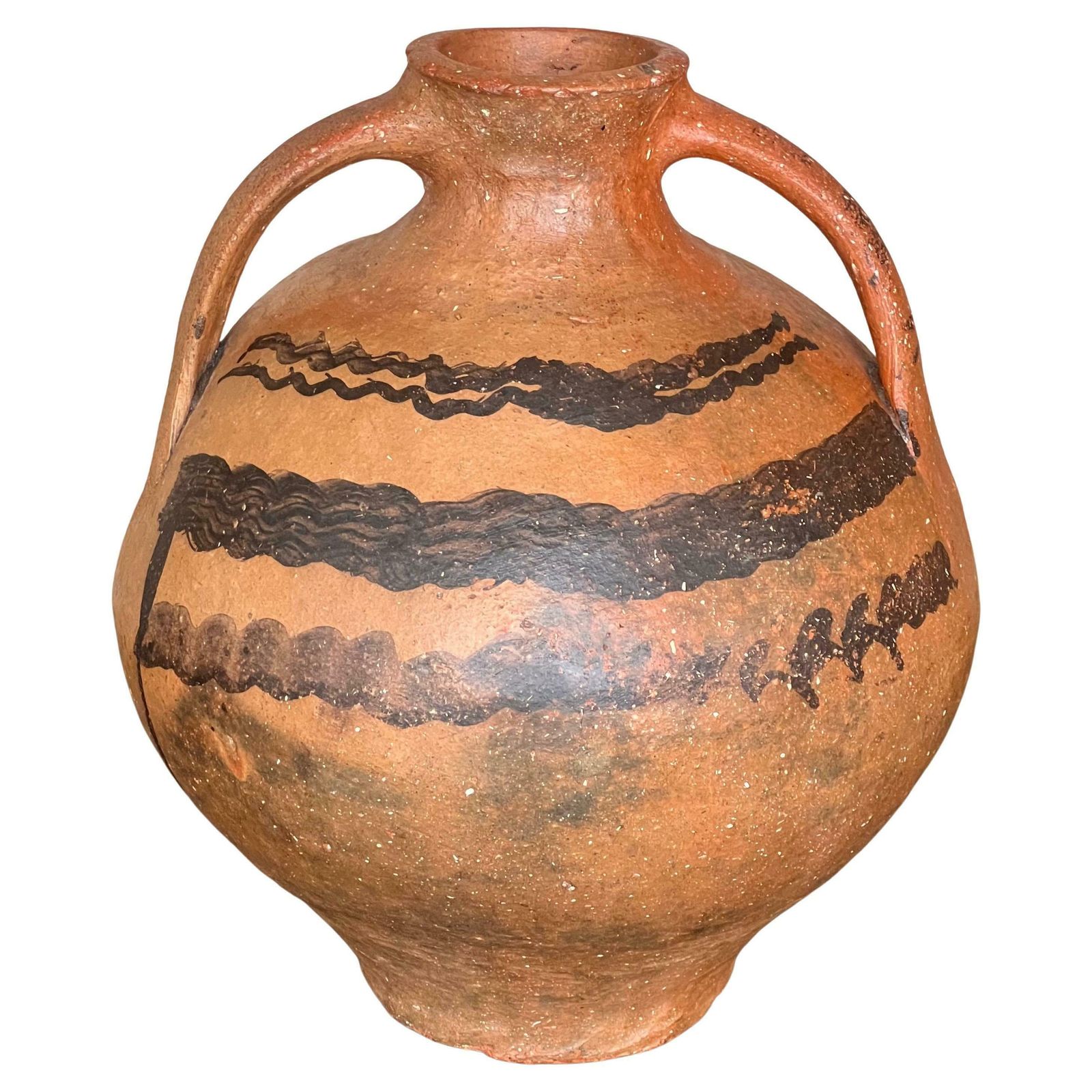 18th Century Bridal Jug Red Picher "Cantaro" From Calanda, Spain Terracotta Vase