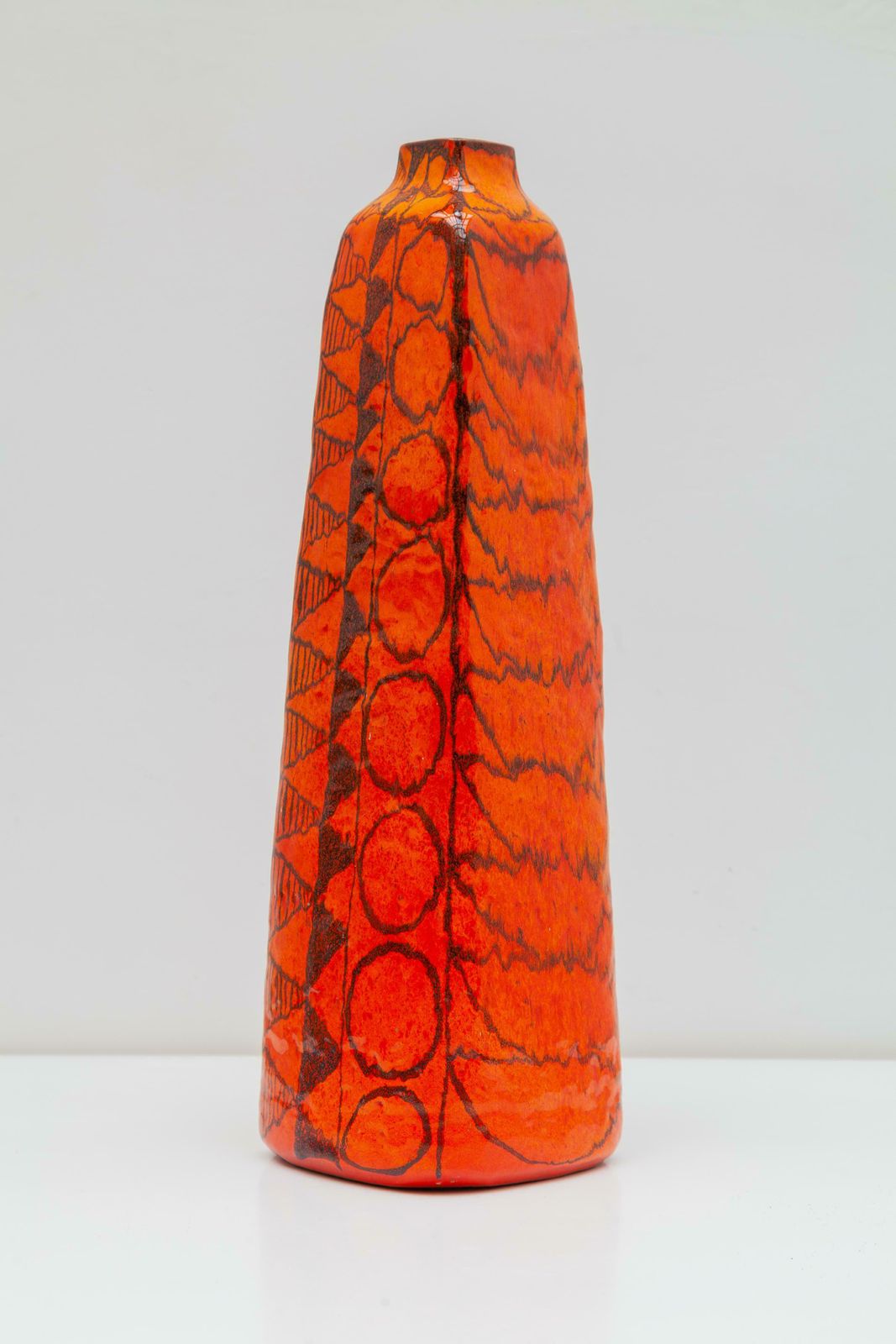 Orange Large Floor Vase Designed By Torviscosa, Italy, 1960 photo furniture