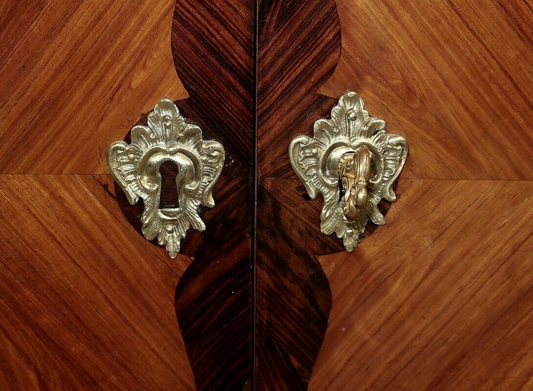 photo for sale Rare And Exceptional Secretary Cabinet In Precious Wood, Stamped J. Popsel, Louis XV – 18th Century