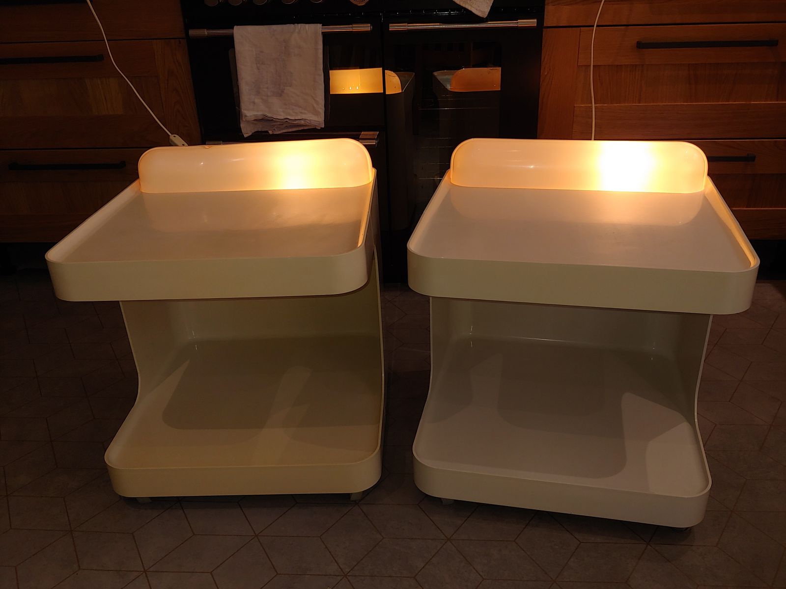 "Game" Bar Trolleys/Bedside Tables/ By Marcello Siard For Longato, 1960s X 1 Pair photo furniture