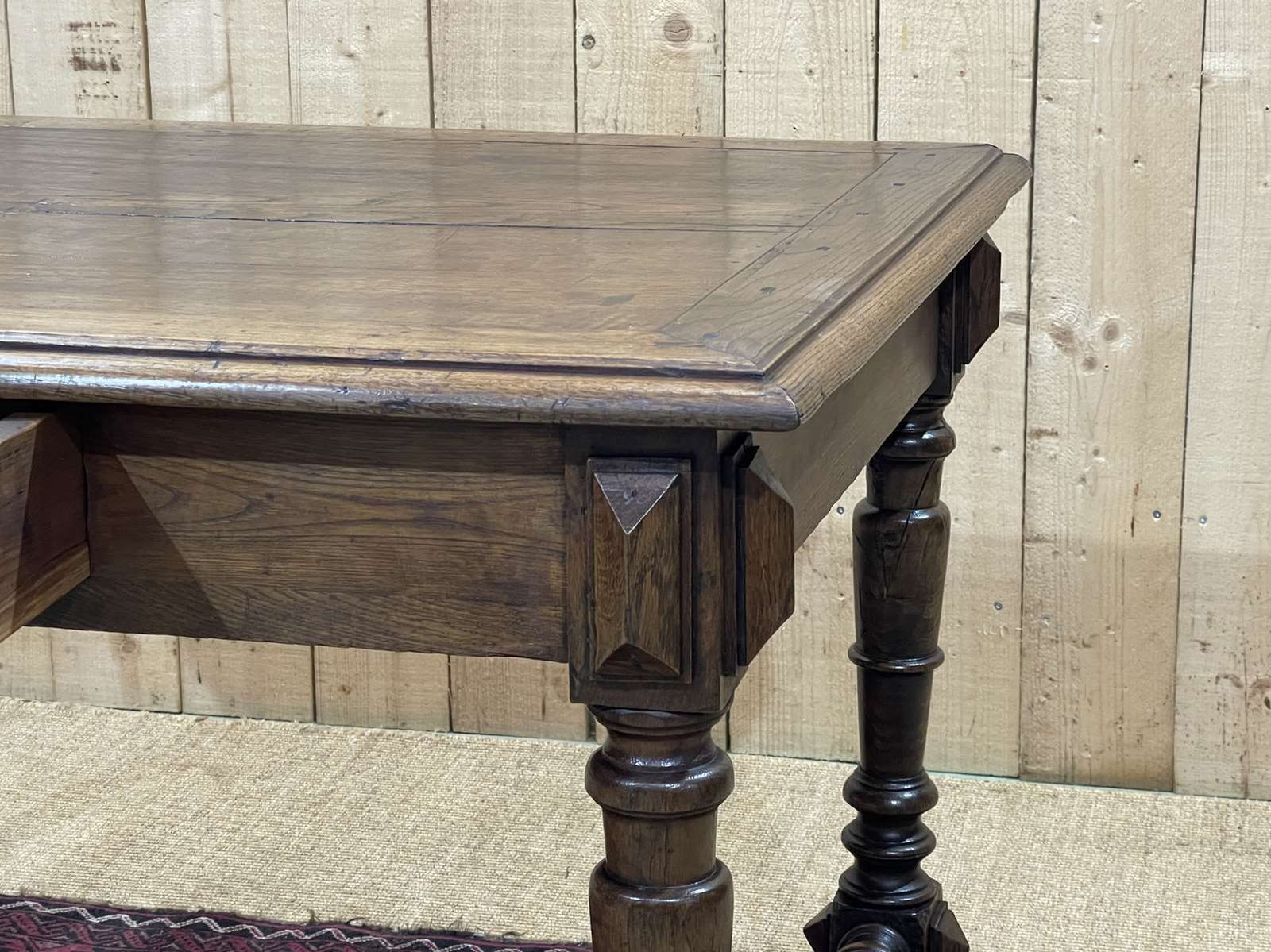 Oak Desk With One Drawer, Made In The 1930s photo buy