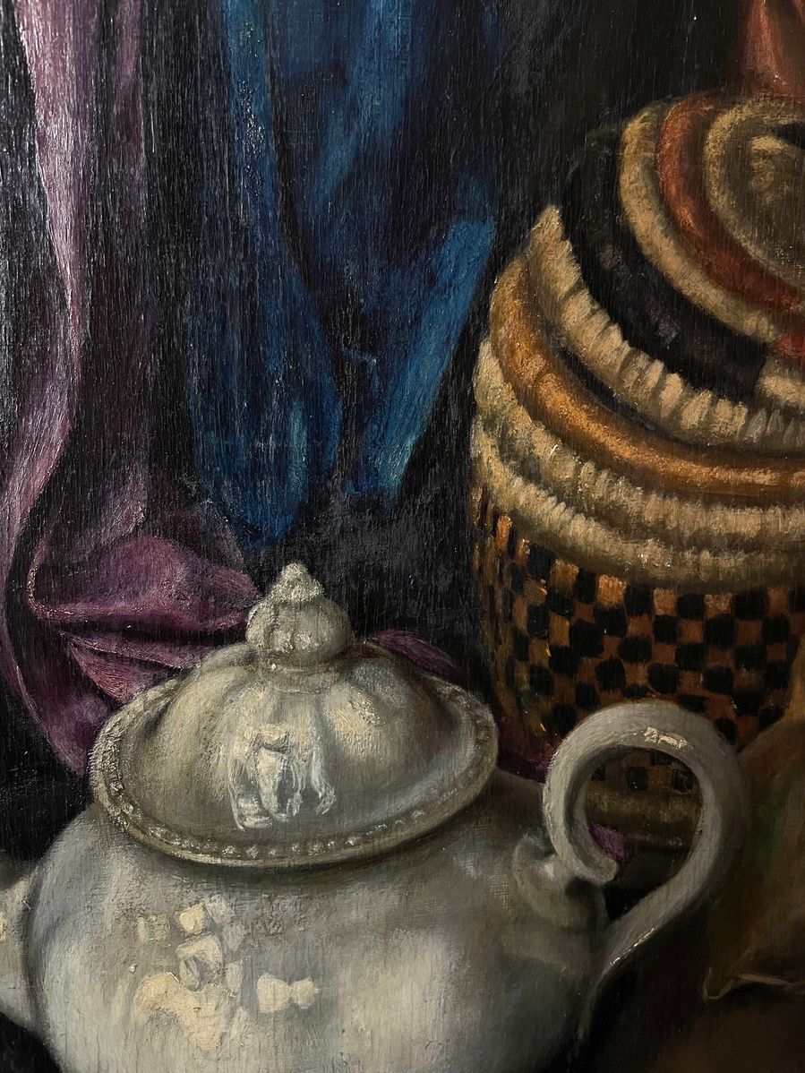 Still Life With Teapot   G. H. Buckingham (?)   Oil On Board photo 260.0