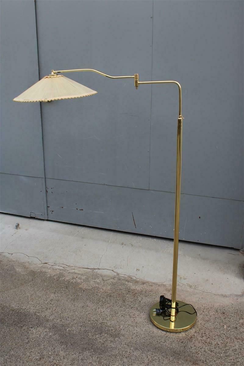 Italian Mid Century Floor Lamp Brass Parts Extensible photo Lighting