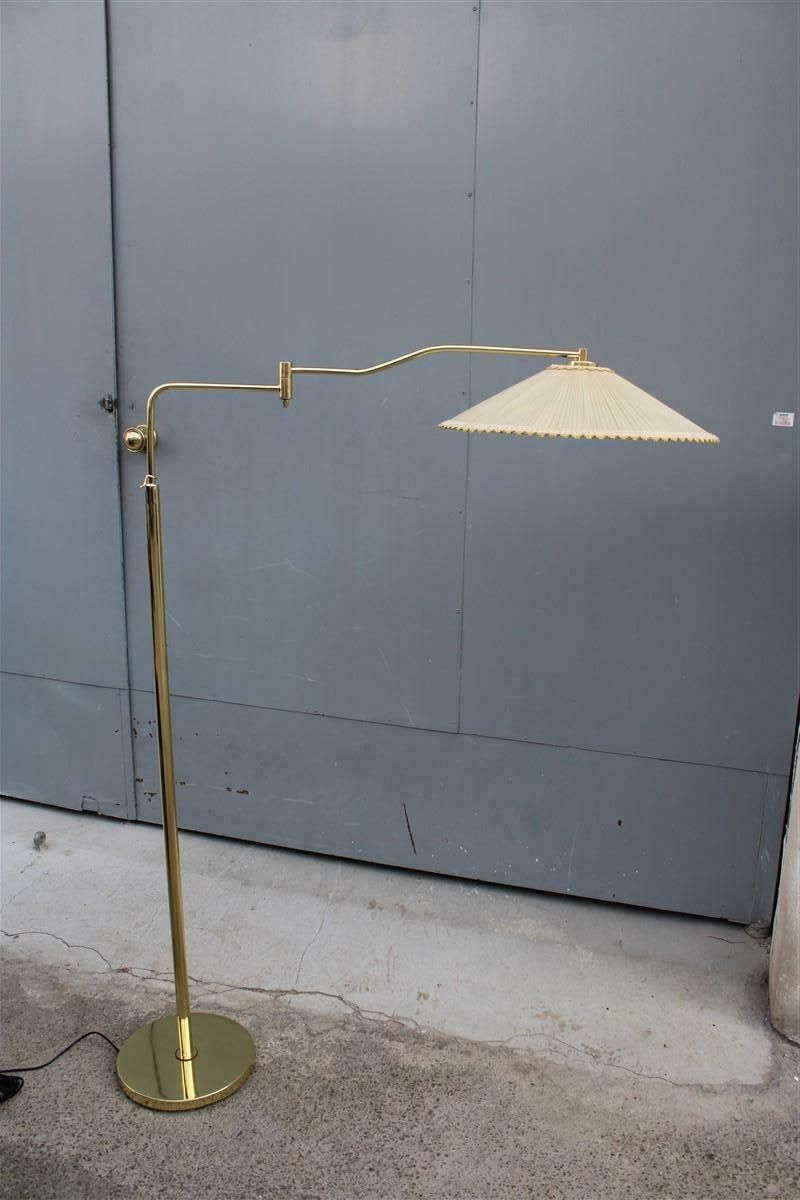 2667.0 Italian Mid Century Floor Lamp Brass Parts Extensible photo