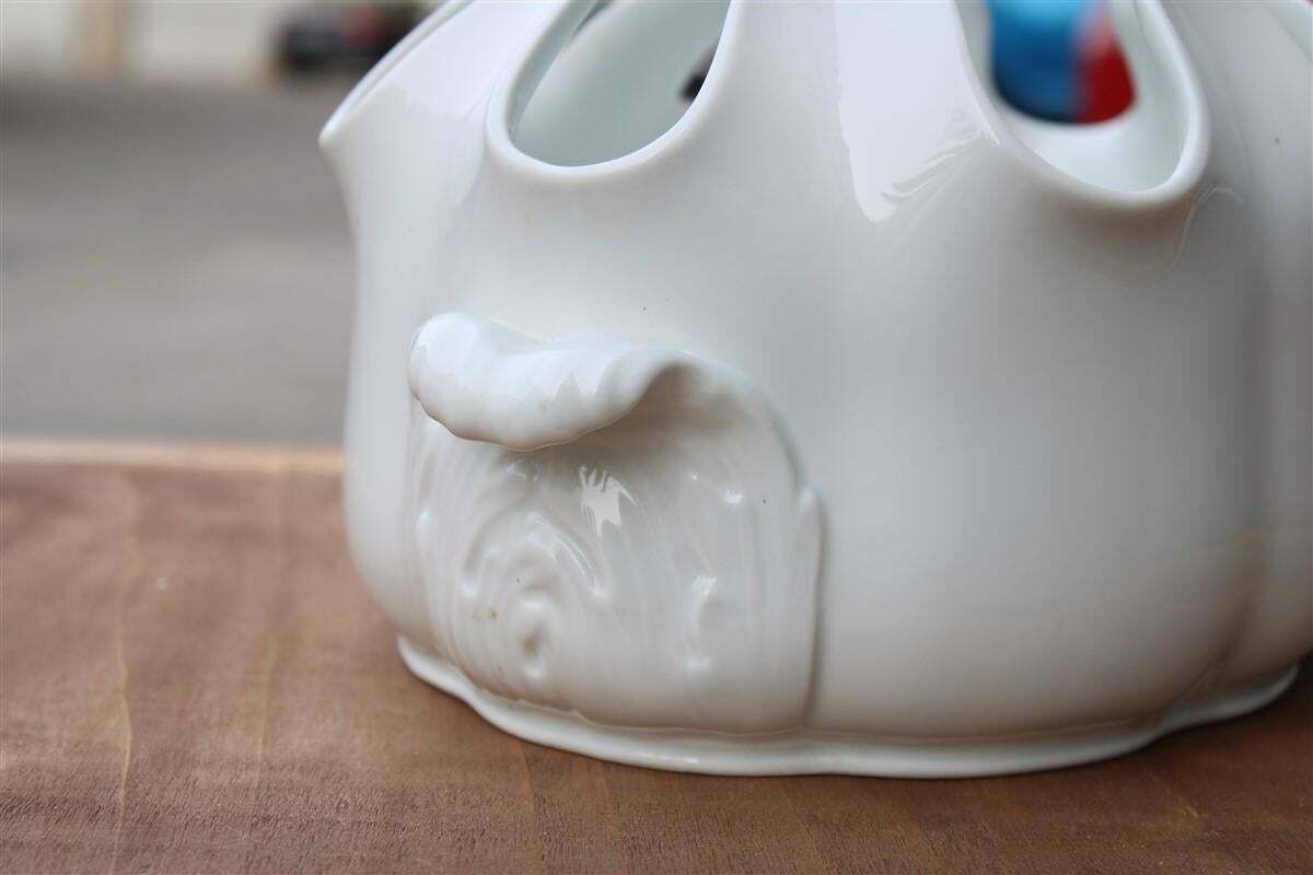 Ginori Stemware Holder In Italian Porcelain Gio Ponti Style Gariboldi photo for sale