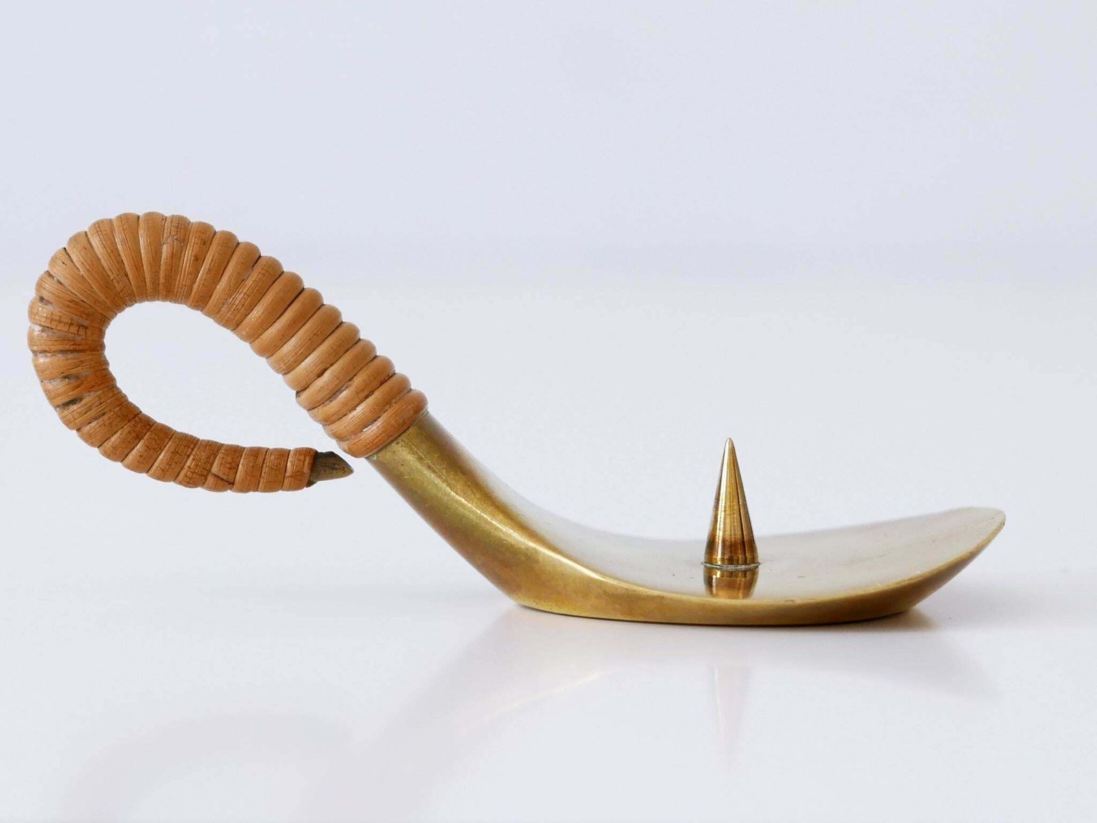Rare Mid Century Modern Candlestick No 3433 By Carl Auböck Austria 1937 photo vinterior