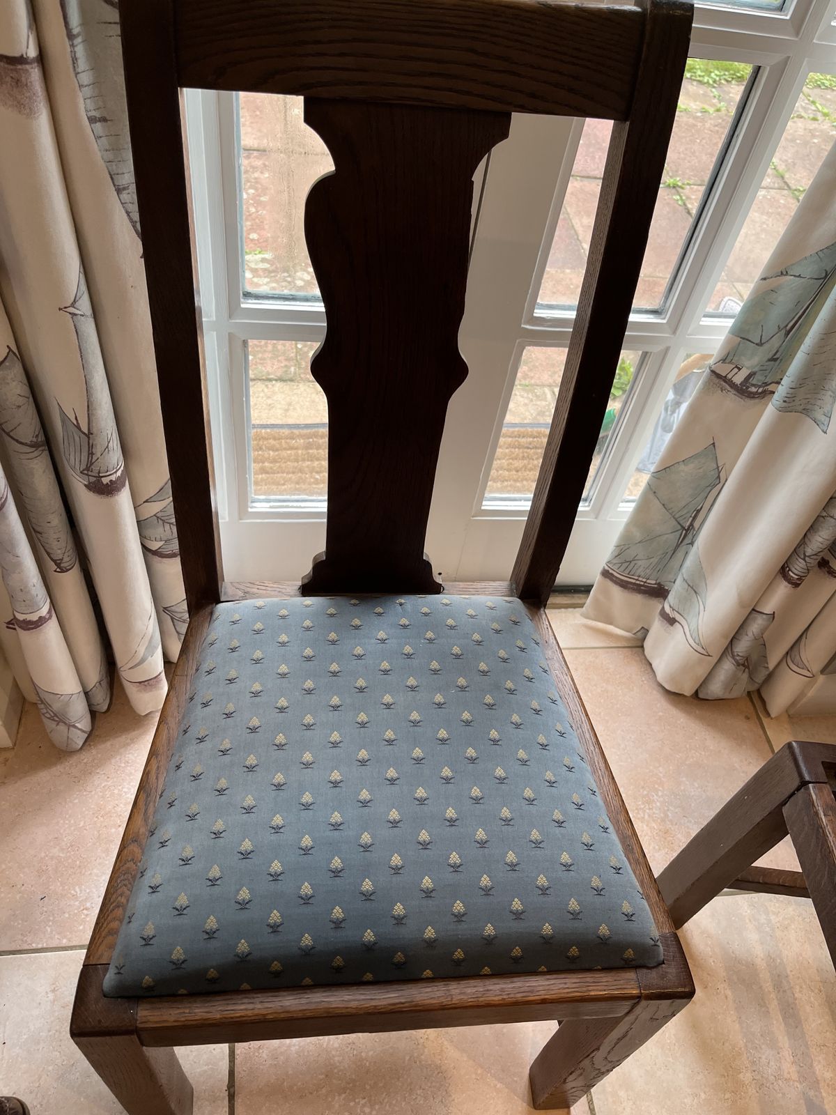 Vintage Hardwood Dining Chairs With Upholstered Seats photo Furniture