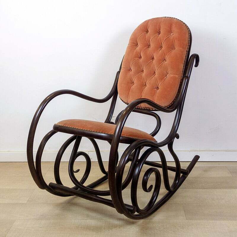 Vintage Wooden Rocking Chair For Gasisa  Spain 1960 photo furniture
