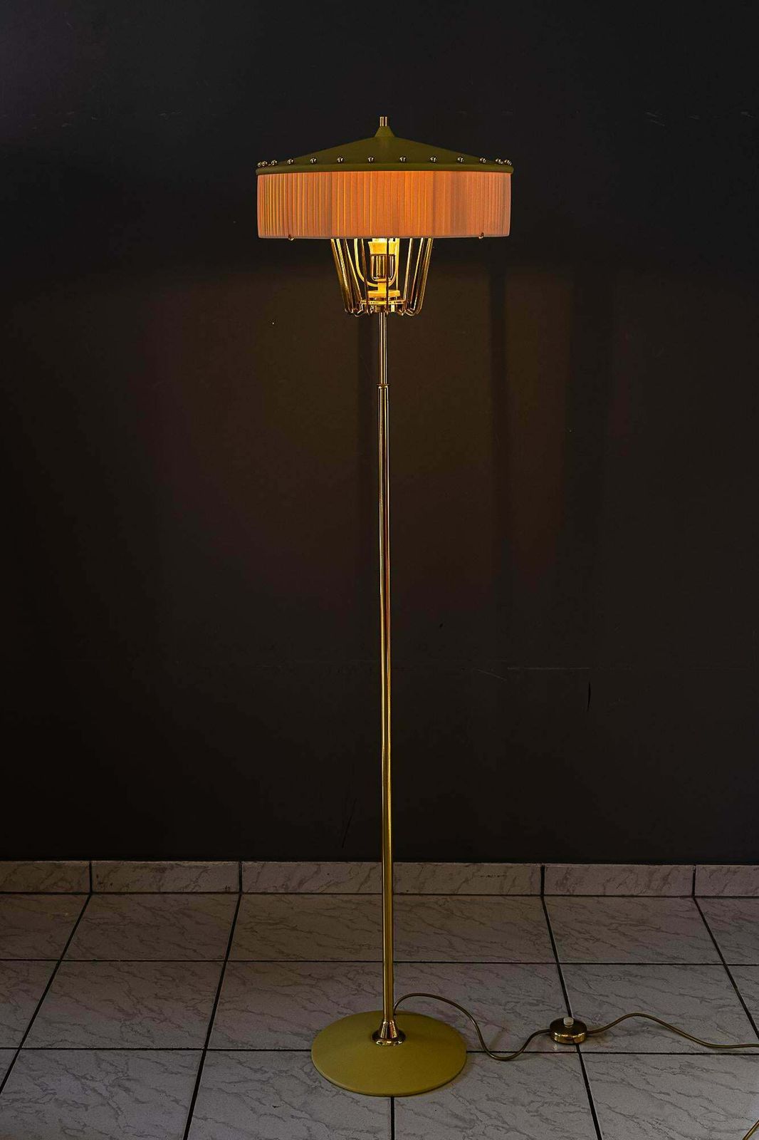 photo vinterior Rare J.T Kalmar Floor Lamp Vienna Around 1950s