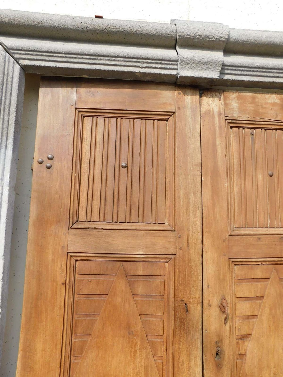 N.2 Similar Entrance Facade Portals, Carved In Artificial Stone, Italy photo vintage