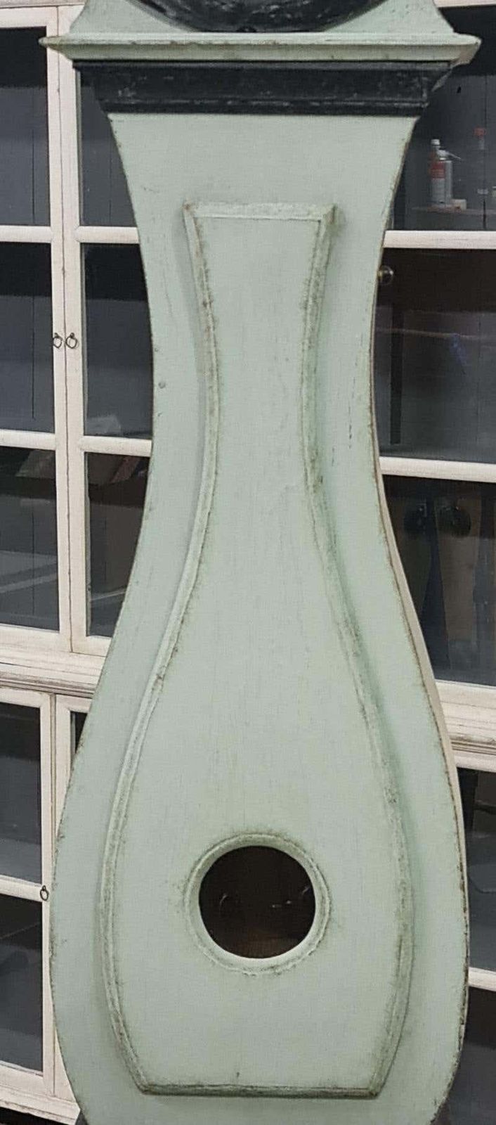 Swedish Mora Clock Pale Blue Early 1800s Antique Slim Body photo vinterior