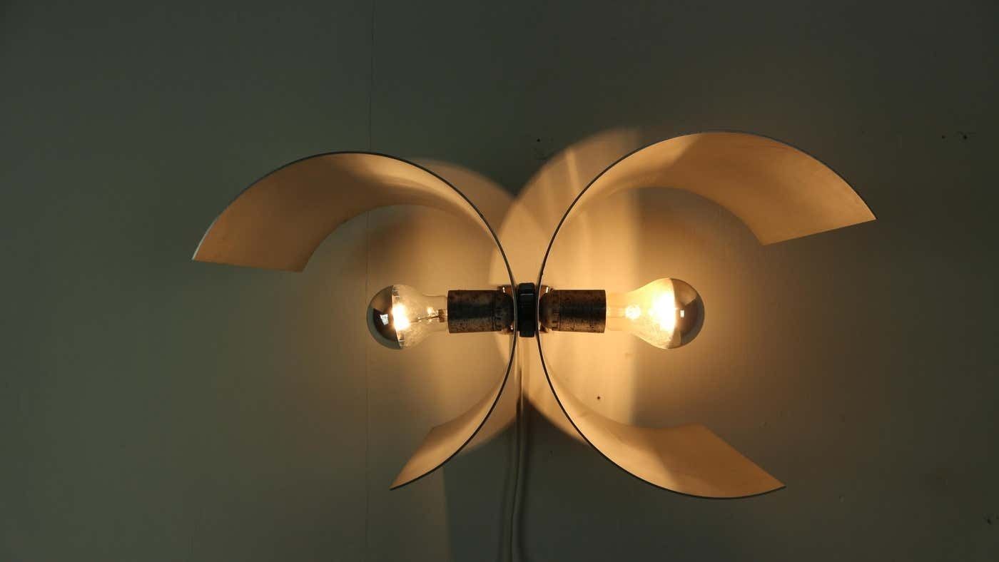 Giuliano Cesari Silver Wall Adjustable Lamp For Nucleo Sormani, 1960 Italy photo 1240.0