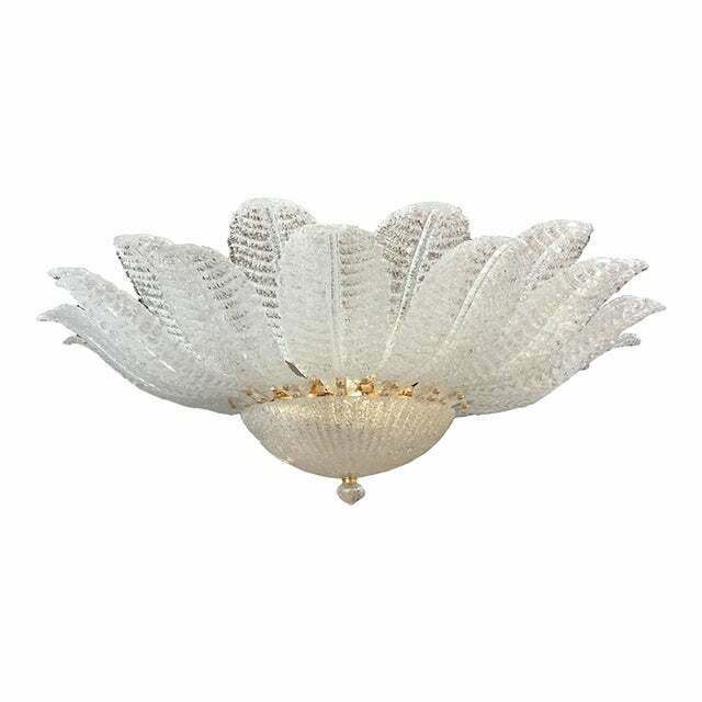 Murano Glass Sputnik Chandelier Flush Mount, Mazzega Style, Lot Of 2 Or A Pair Of Chandeliers photo furniture