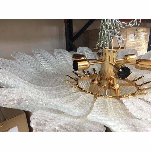Murano Glass Sputnik Chandelier Flush Mount, Mazzega Style, Lot Of 2 Or A Pair Of Chandeliers photo vinterior