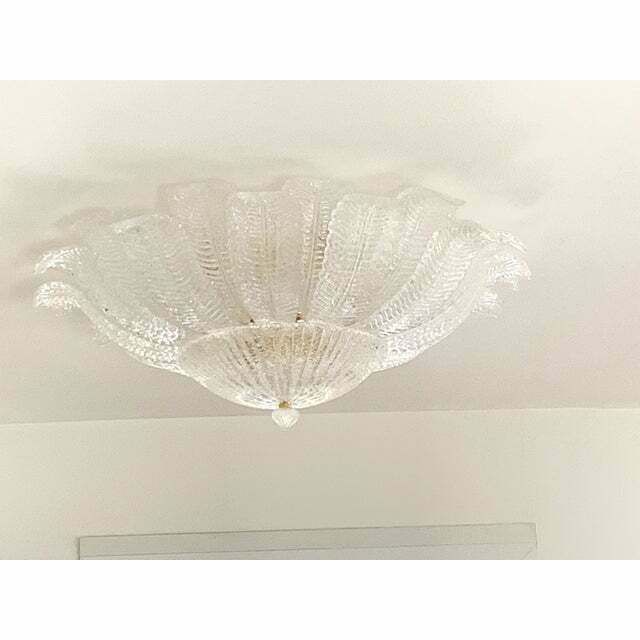 Italian Impressive Murano Glass Sputnik Chandelier Flush Mount, Lot Of 2 Or A Pair Of Chandeliers photo Lighting