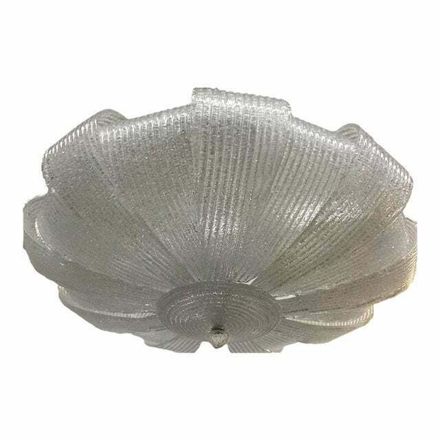 Contemporary Murano Glass Sputnik Chandelier Flush Mount, Mazzega Style, Lot Of 2 Or A Pair Of Chandeliers photo buy