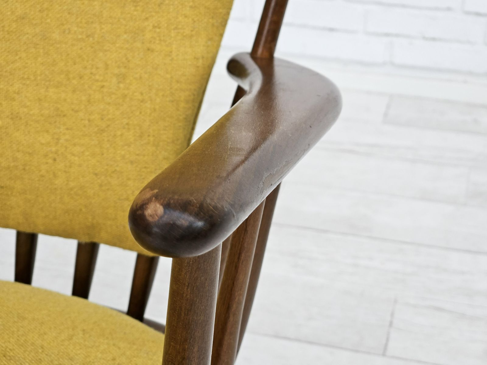 photo for sale 1960 70s, Danish Design By Farstrup Stolefabrik, Reupholstered Rocking Chair.